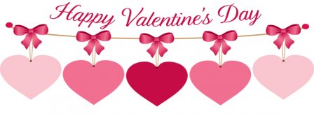 Valentine's Day Hearts String Facebook Covers